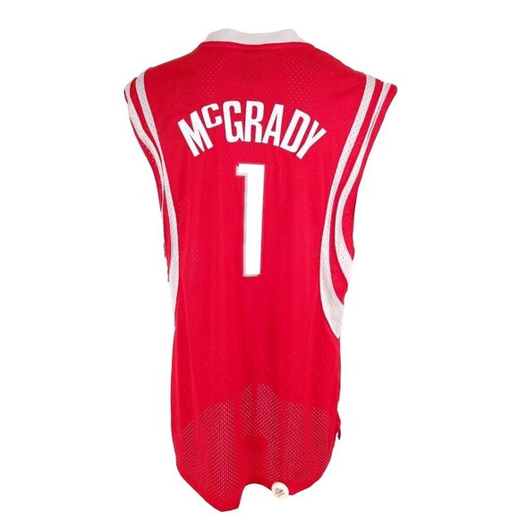 NBA Reebok Houston Rockets Tracy McGrady #1 Swingman Jersey XL Red Sewn NWT - Picture 7 of 13